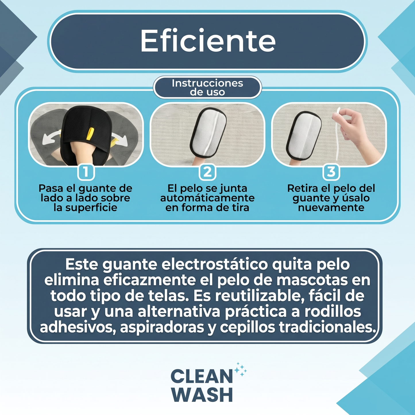 CleanWash® Guante Quitapelos