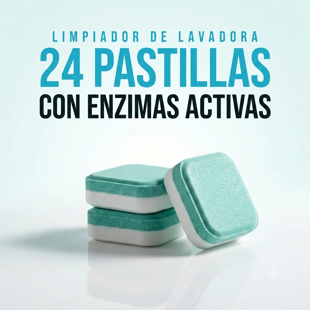 Pastillas Limpiadoras de Lavadora CleanWash Pro | 24 Unidades