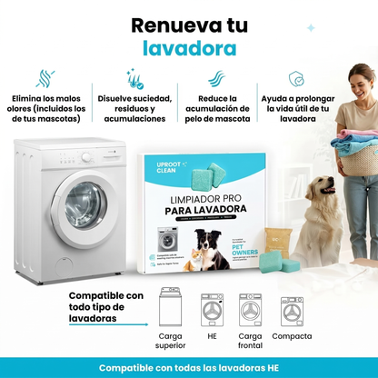 Pastillas Limpiadoras de Lavadora CleanWash Pro® | 24 Unidades